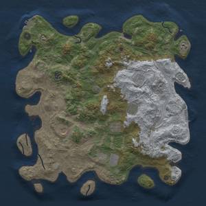 Thumbnail Rust Map: Procedural Map, Size: 4300, Seed: 69696969, 17 Monuments