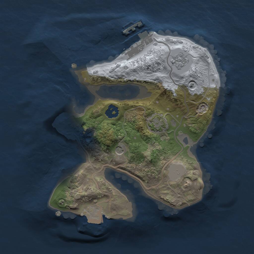 Rust Map: Procedural Map, Size: 1900, Seed: 45873318, 5 Monuments