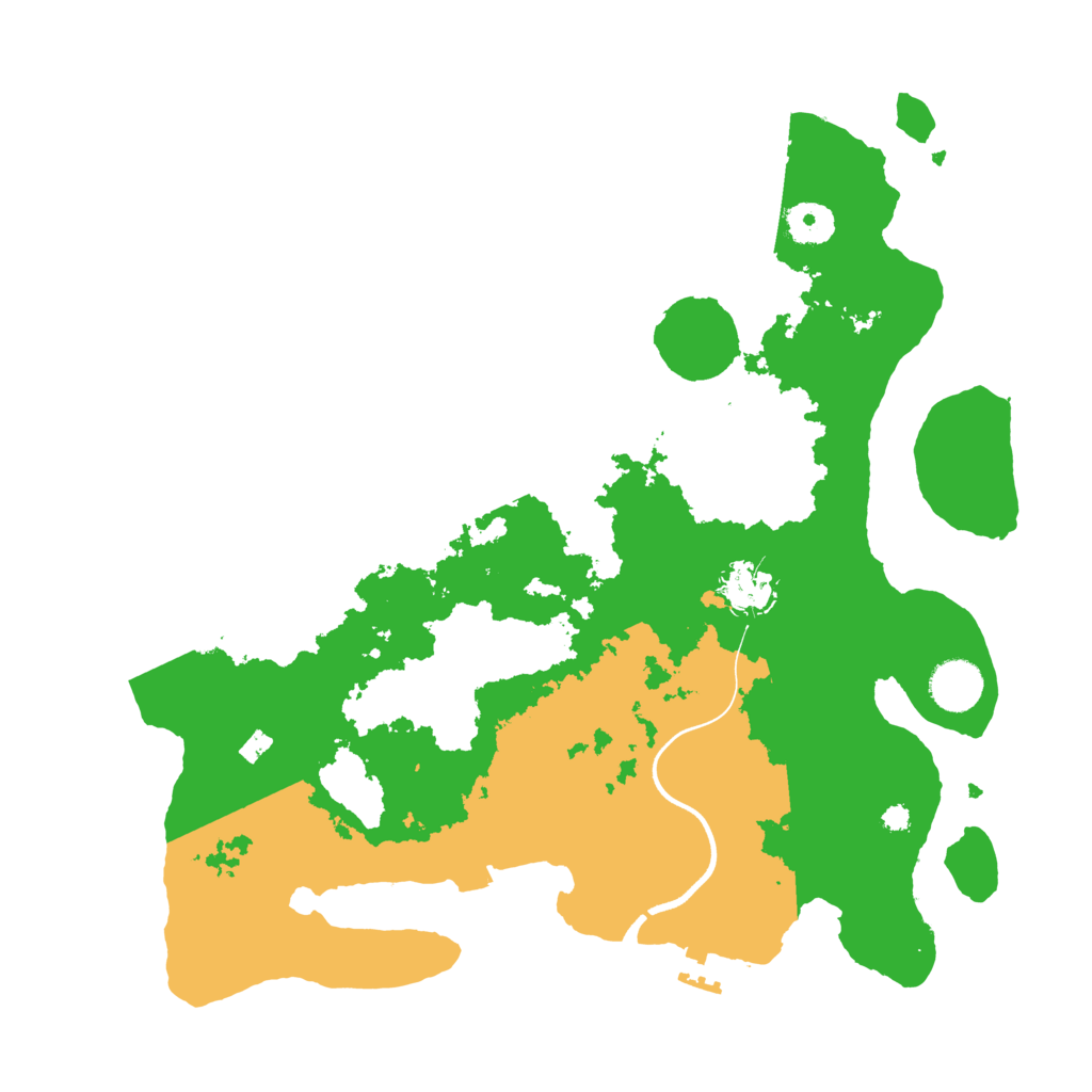 Biome Rust Map: Procedural Map, Size: 3650, Seed: 43859277
