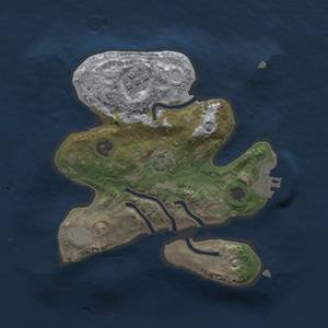 Thumbnail Rust Map: Procedural Map, Size: 2000, Seed: 1098762433, 6 Monuments