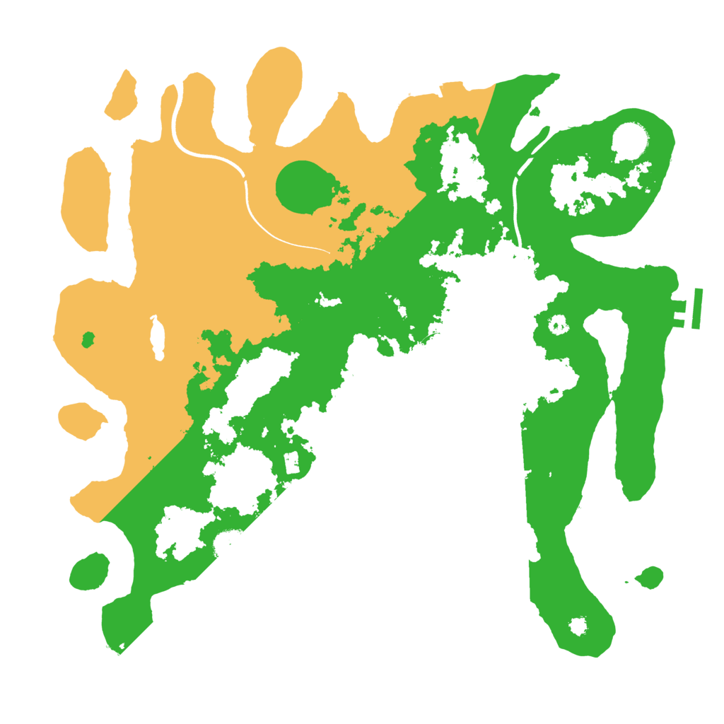 Biome Rust Map: Procedural Map, Size: 3600, Seed: 666