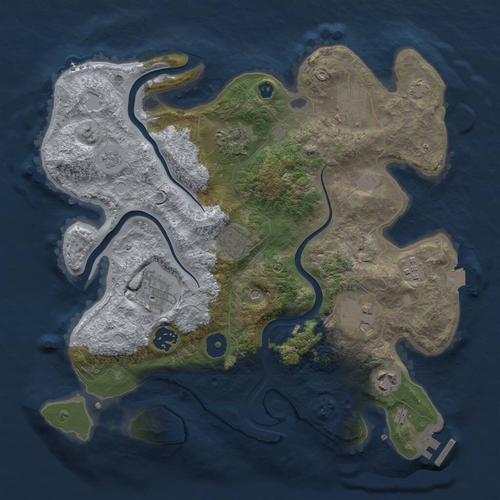 Rust Map: Procedural Map, Size: 3300, Seed: 482, 13 Monuments