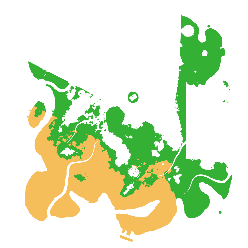 Biome Rust Map: Procedural Map, Size: 3700, Seed: 25745144