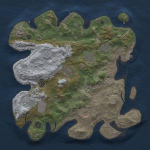 Thumbnail Rust Map: Procedural Map, Size: 3500, Seed: 765215202, 16 Monuments