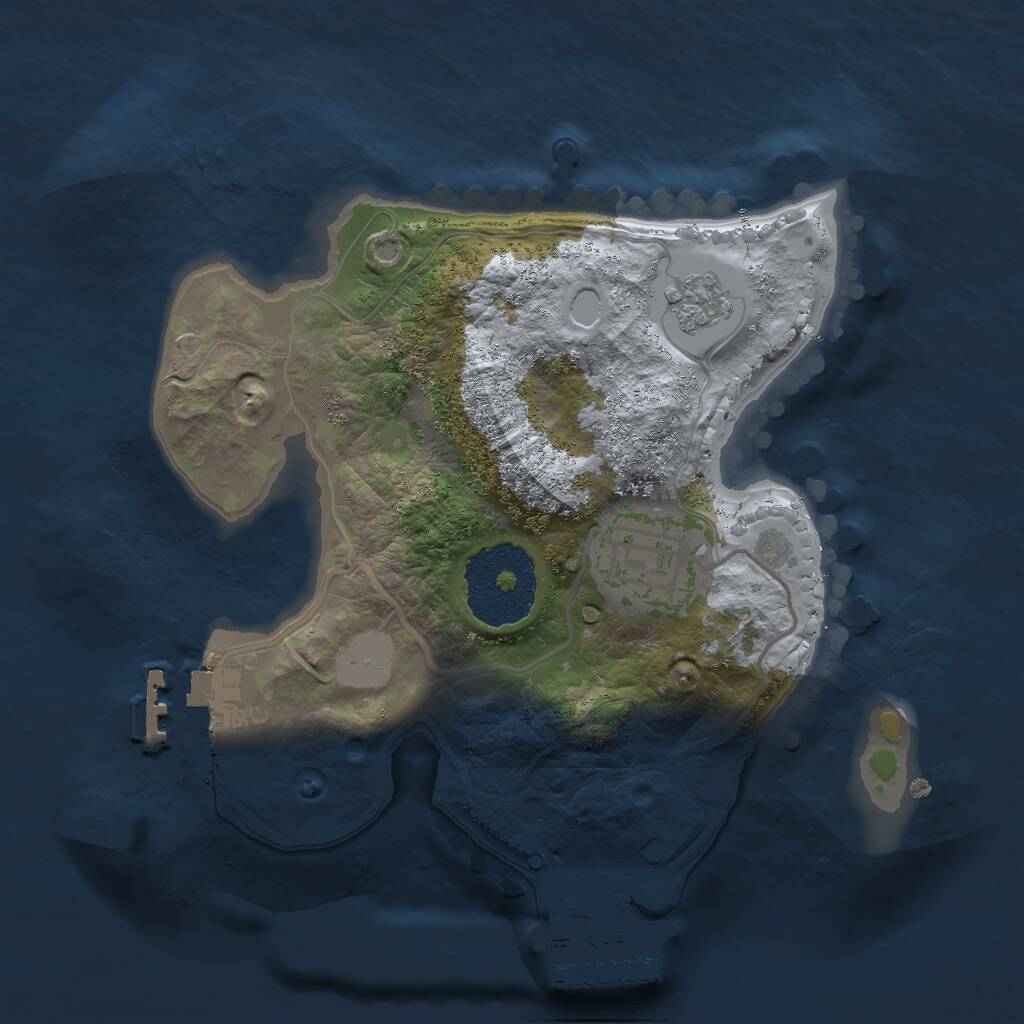 Rust Map: Procedural Map, Size: 2000, Seed: 4672, 5 Monuments