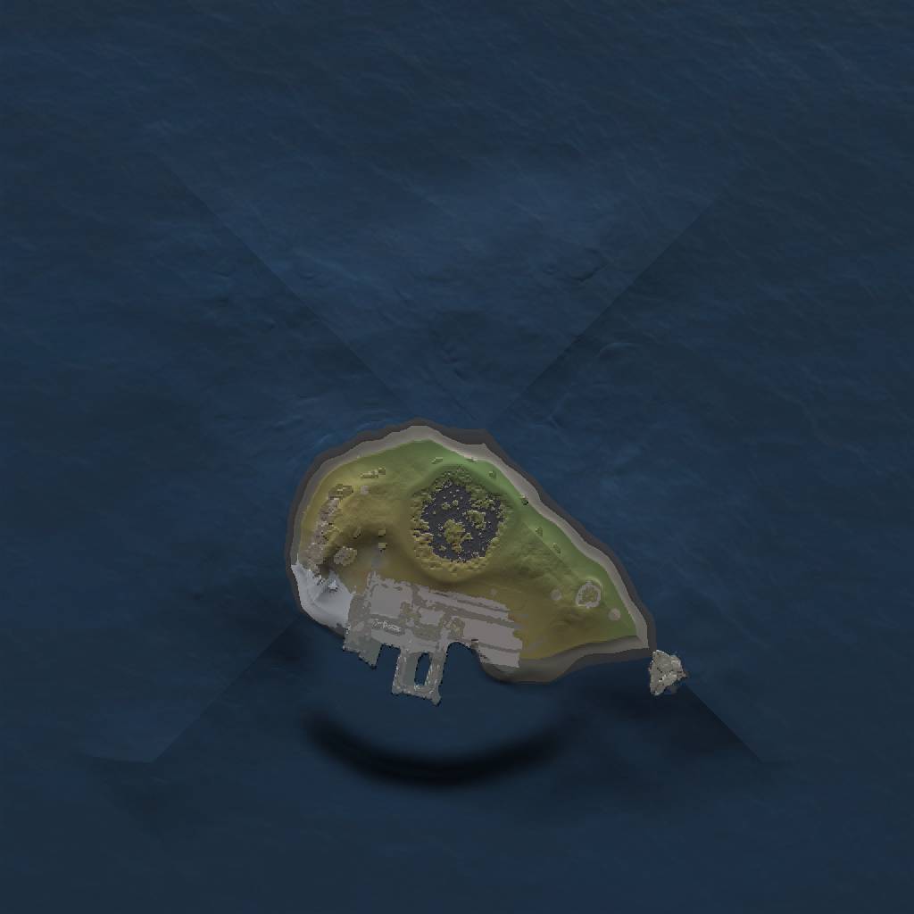 Rust Map: Procedural Map, Size: 1150, Seed: 9876543, 4 Monuments