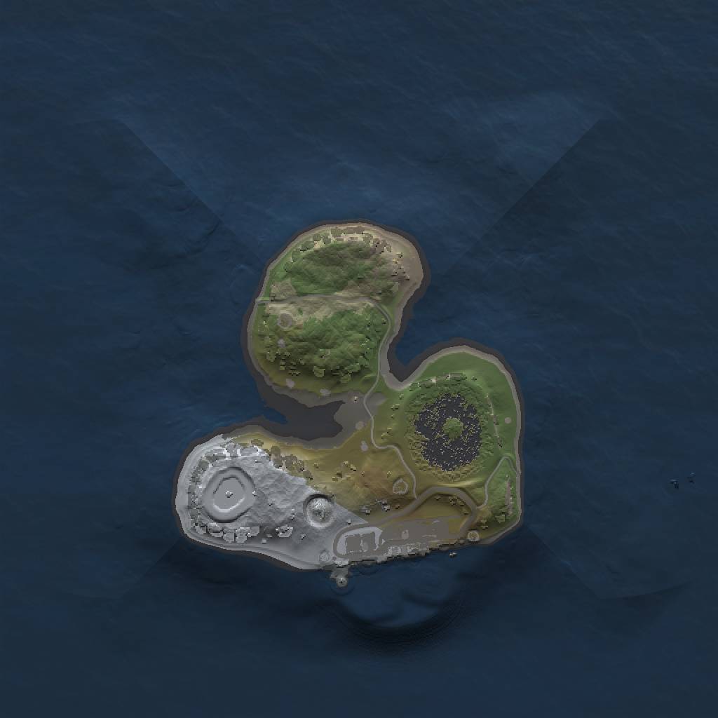 Rust Map: Procedural Map, Size: 1500, Seed: 9876543, 4 Monuments