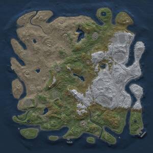 Thumbnail Rust Map: Procedural Map, Size: 4500, Seed: 65833311, 14 Monuments