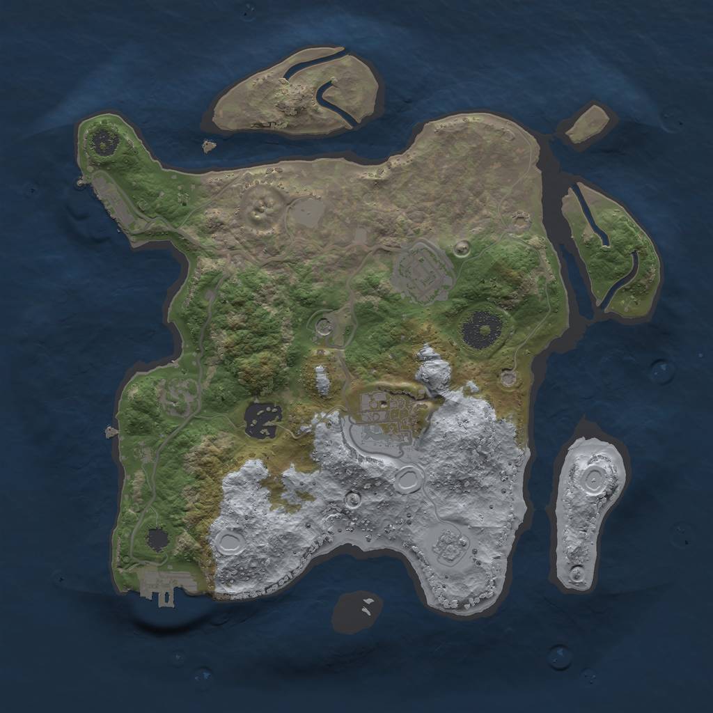 Rust Map: Procedural Map, Size: 2769, Seed: 2211, 10 Monuments