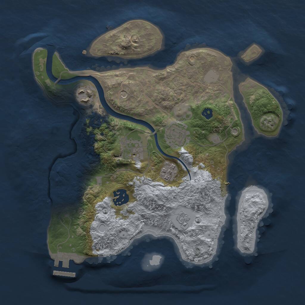 Rust Map: Procedural Map, Size: 2769, Seed: 2211, 9 Monuments