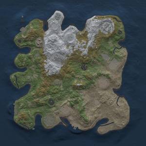 Thumbnail Rust Map: Procedural Map, Size: 3500, Seed: 339931101, 17 Monuments