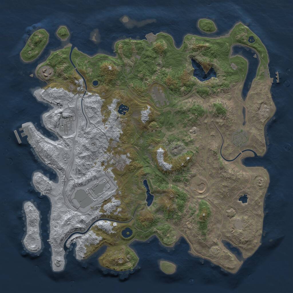 Rust Map: Procedural Map, Size: 4250, Seed: 792220285, 15 Monuments