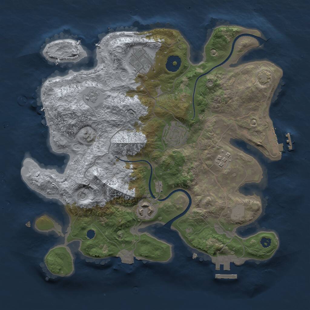 Rust Map: Procedural Map, Size: 2900, Seed: 163242516, 10 Monuments
