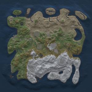 Thumbnail Rust Map: Procedural Map, Size: 4000, Seed: 564572, 17 Monuments