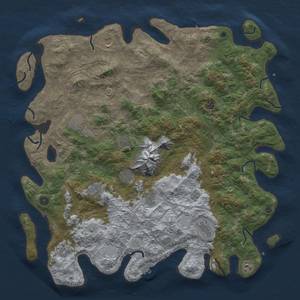 Thumbnail Rust Map: Procedural Map, Size: 5000, Seed: 114514, 19 Monuments