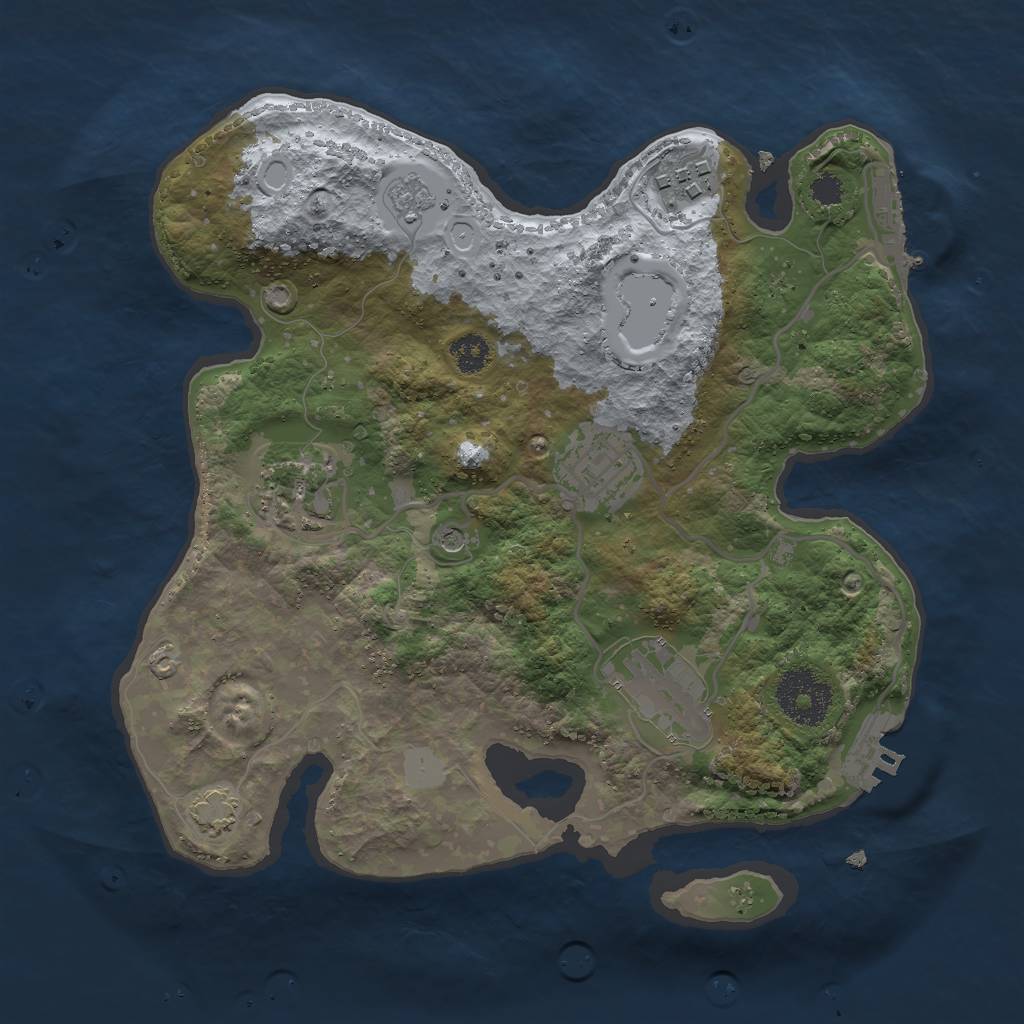 Rust Map: Procedural Map, Size: 2750, Seed: 1596904302, 12 Monuments