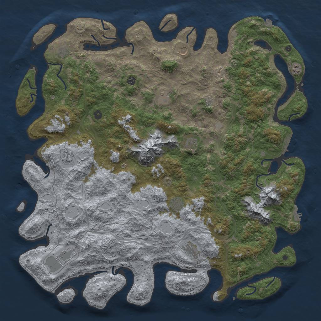 Rust Map: Procedural Map, Size: 5500, Seed: 19100648, 19 Monuments