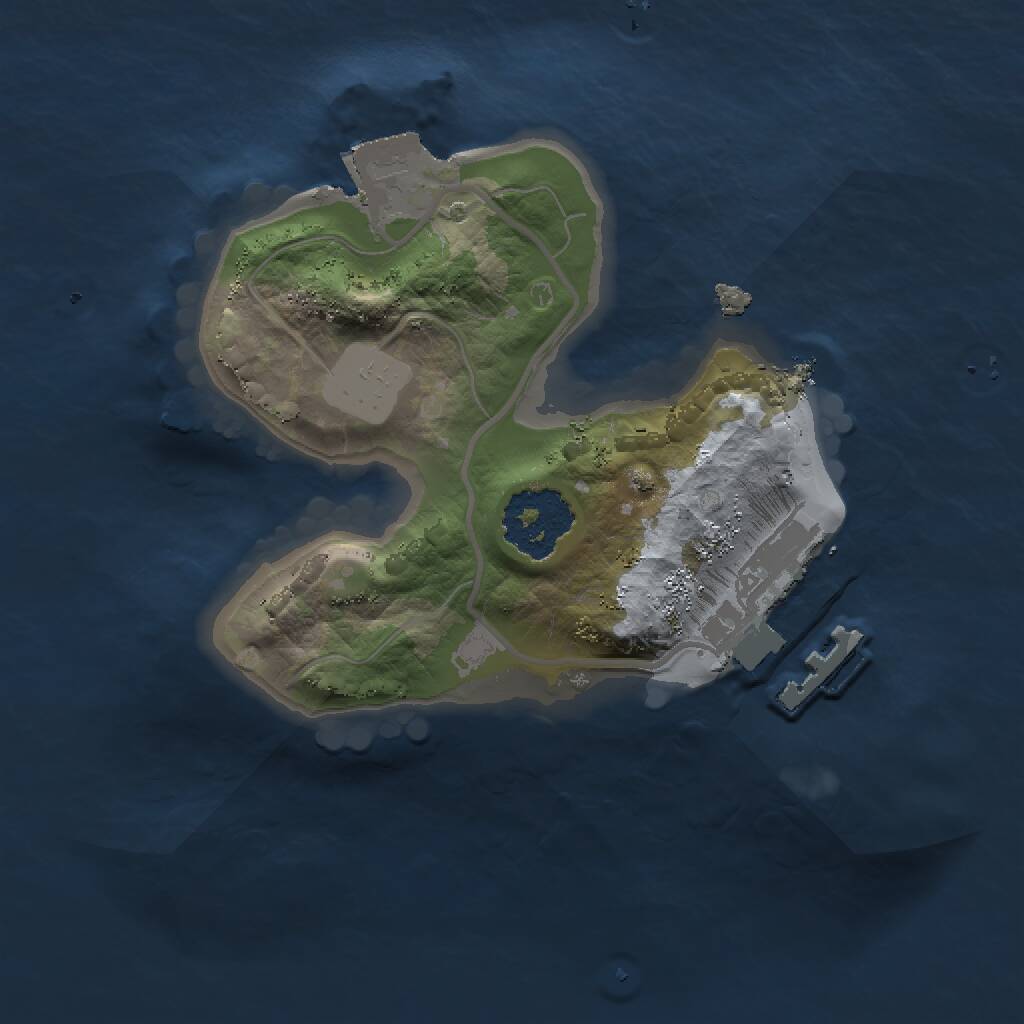 Rust Map: Procedural Map, Size: 1500, Seed: 1542532264, 2 Monuments