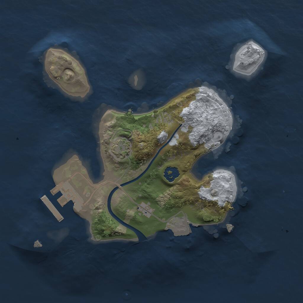 Rust Map: Procedural Map, Size: 2000, Seed: 1827906475, 3 Monuments