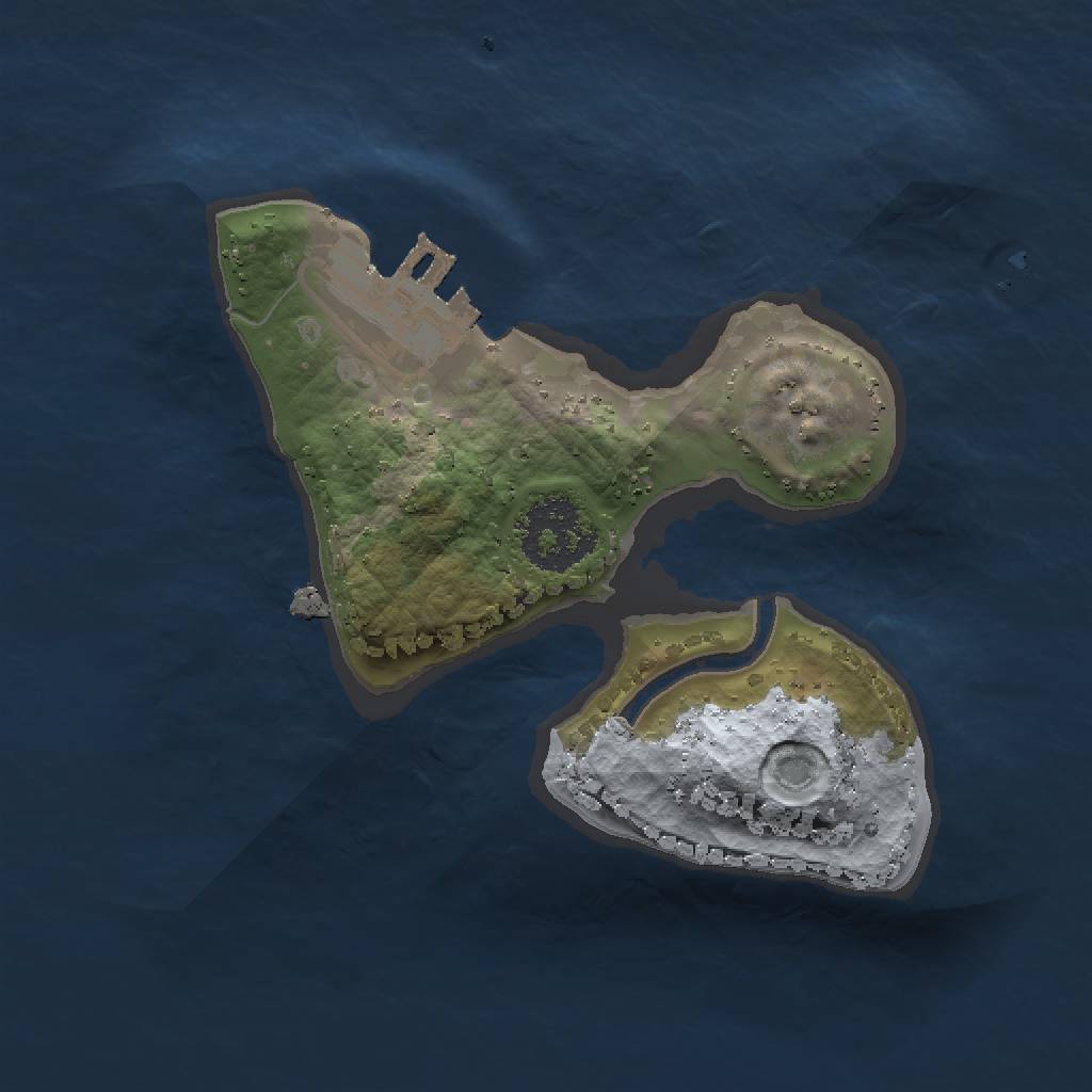 Rust Map: Procedural Map, Size: 1500, Seed: 1913764410, 4 Monuments