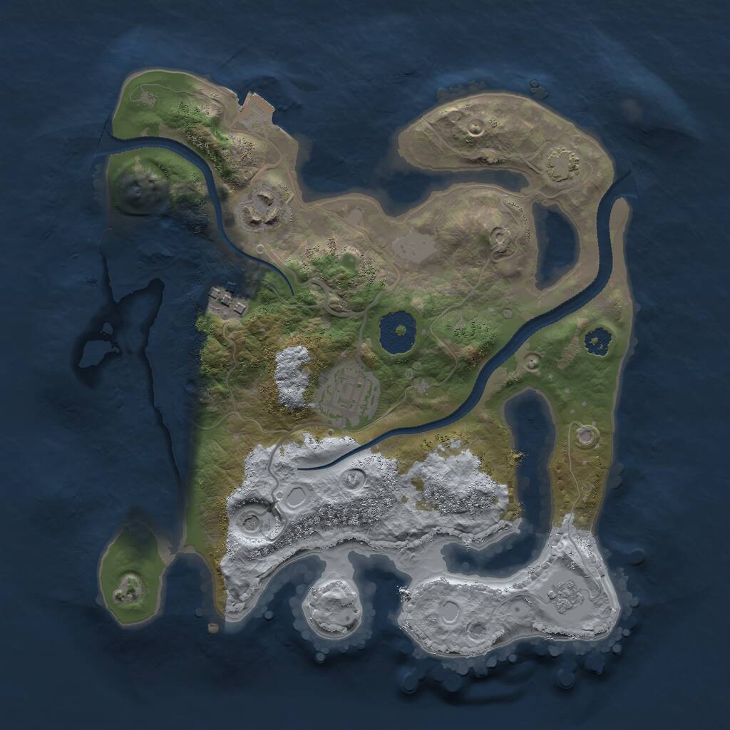 Rust Map: Procedural Map, Size: 2700, Seed: 264248702, 7 Monuments