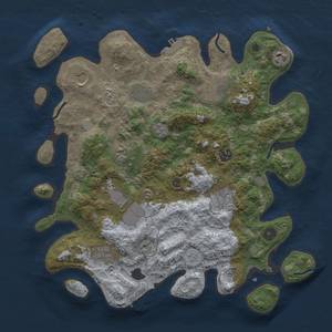 Thumbnail Rust Map: Procedural Map, Size: 3750, Seed: 50900596, 18 Monuments