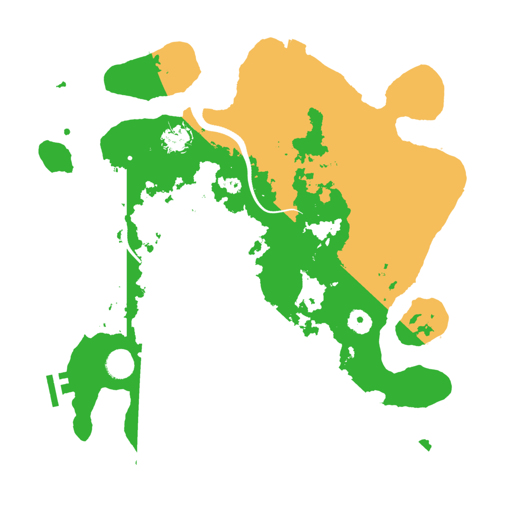 Biome Rust Map: Procedural Map, Size: 3200, Seed: 635013656