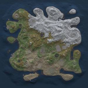 Thumbnail Rust Map: Procedural Map, Size: 3500, Seed: 978298306, 17 Monuments