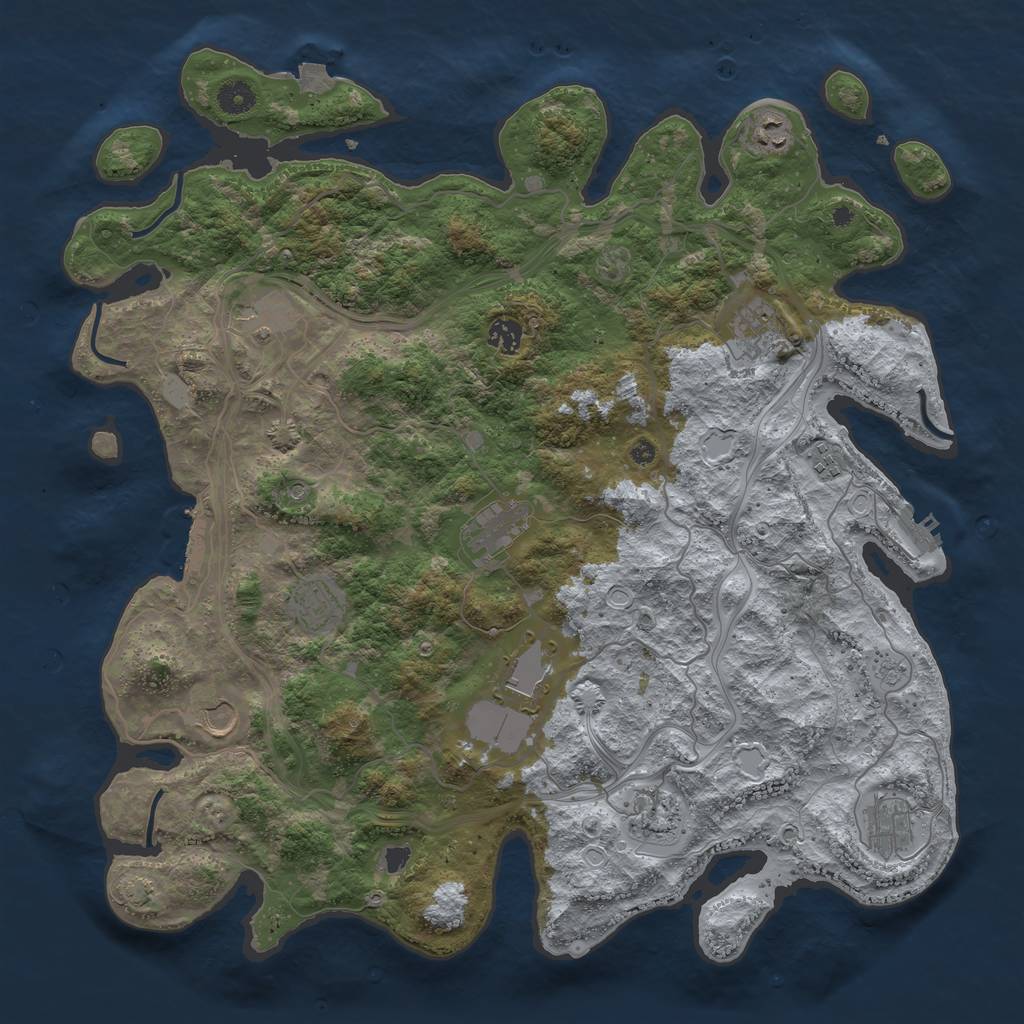 Rust Map: Procedural Map, Size: 4350, Seed: 99395703, 19 Monuments