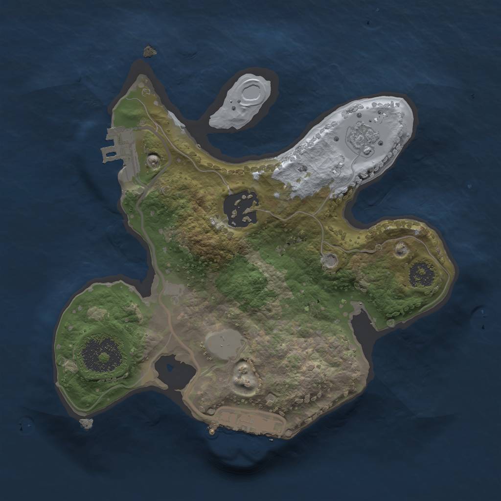 Rust Map: Procedural Map, Size: 2000, Seed: 693311616, 7 Monuments