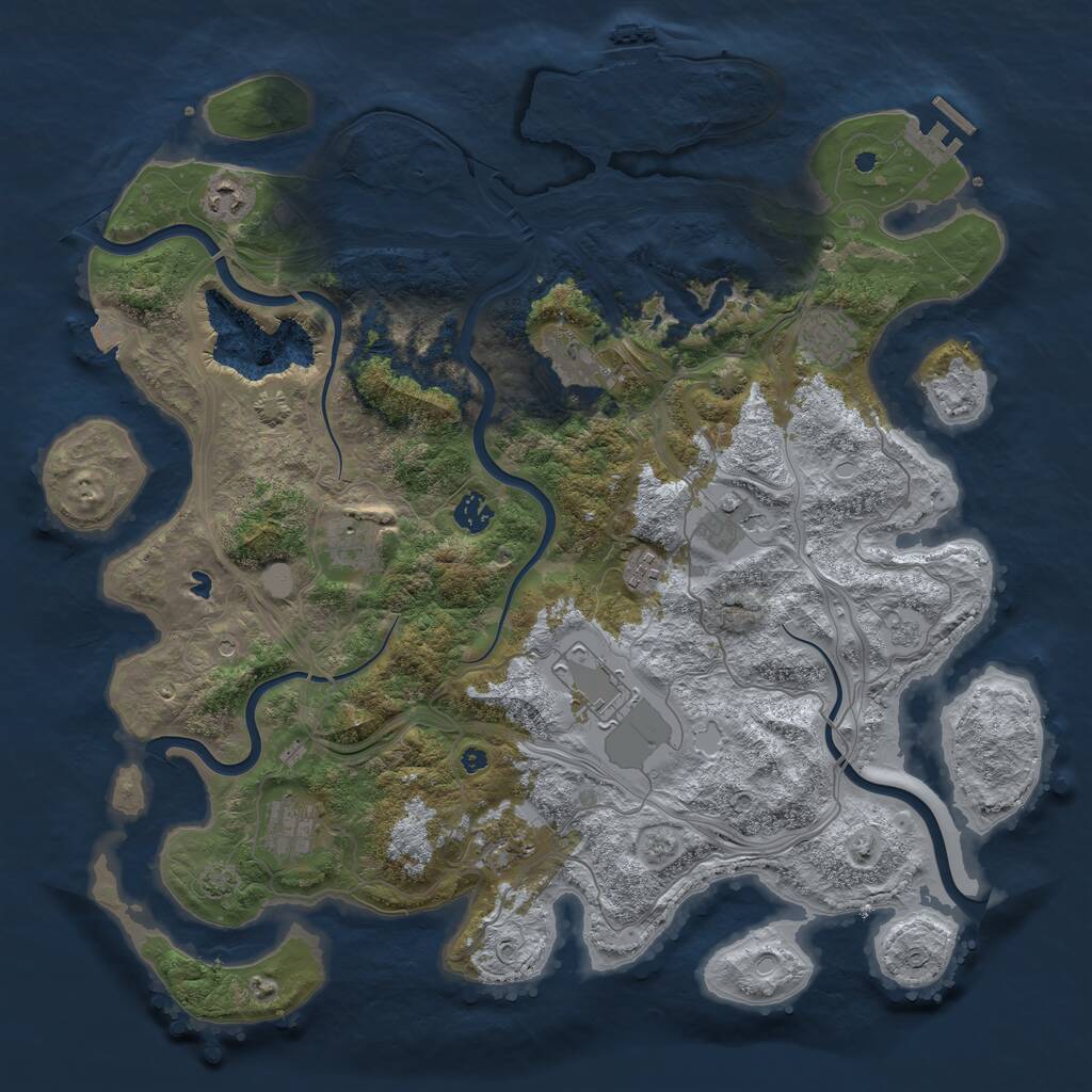 Rust Map: Procedural Map, Size: 4300, Seed: 54565160, 16 Monuments