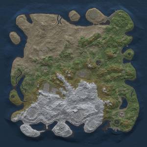 Thumbnail Rust Map: Procedural Map, Size: 4500, Seed: 75614234, 19 Monuments