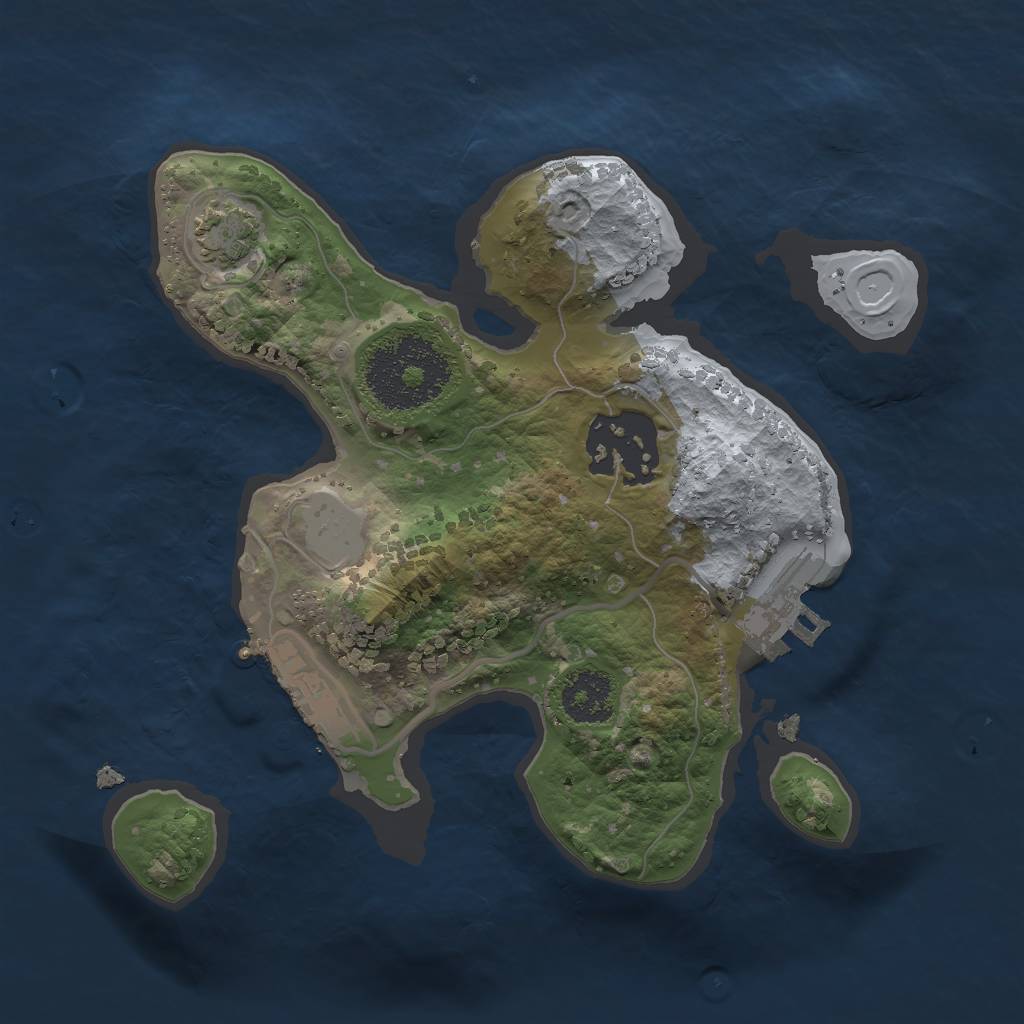 Rust Map: Procedural Map, Size: 2000, Seed: 1367259437, 7 Monuments