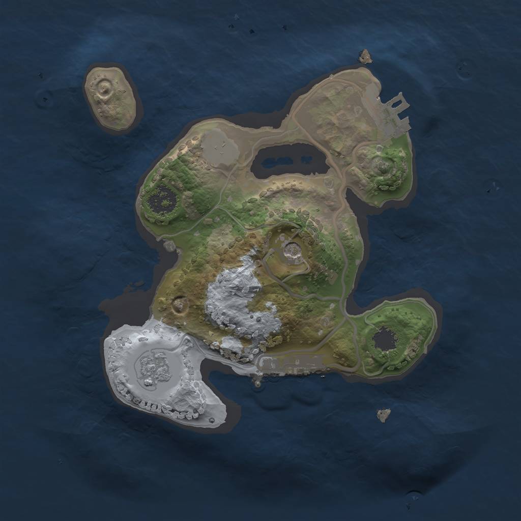 Rust Map: Procedural Map, Size: 1900, Seed: 222, 7 Monuments