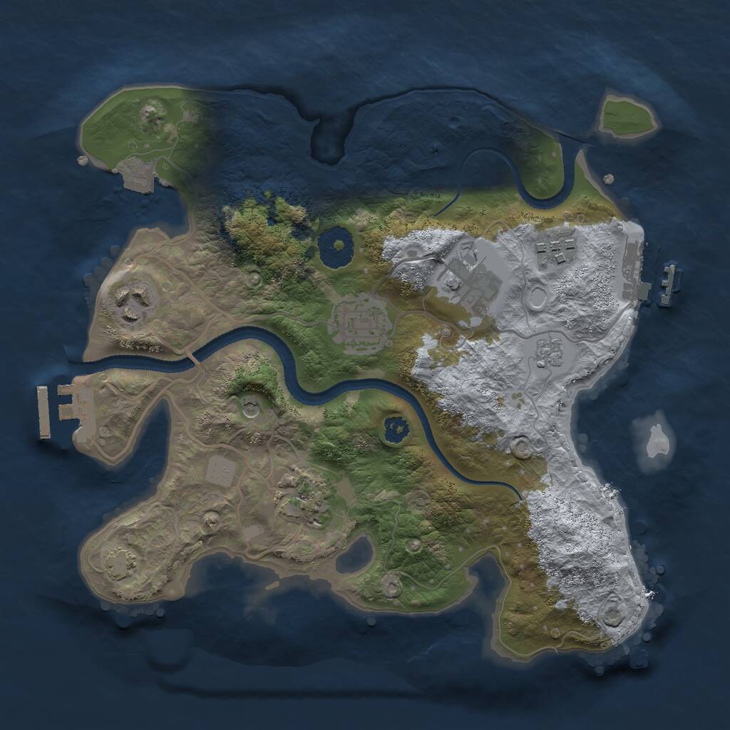 Rust Map: Procedural Map, Size: 2800, Seed: 14902388, 11 Monuments