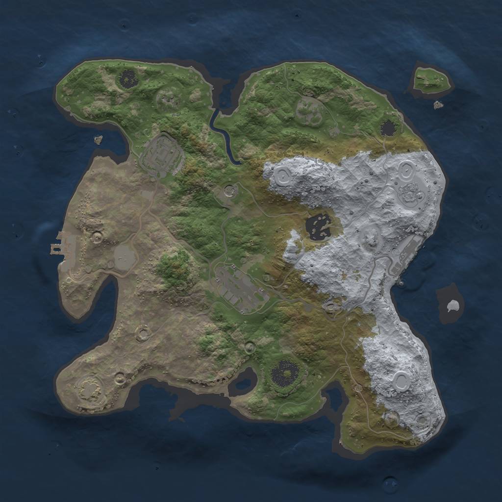 Rust Map: Procedural Map, Size: 2800, Seed: 14902388, 11 Monuments