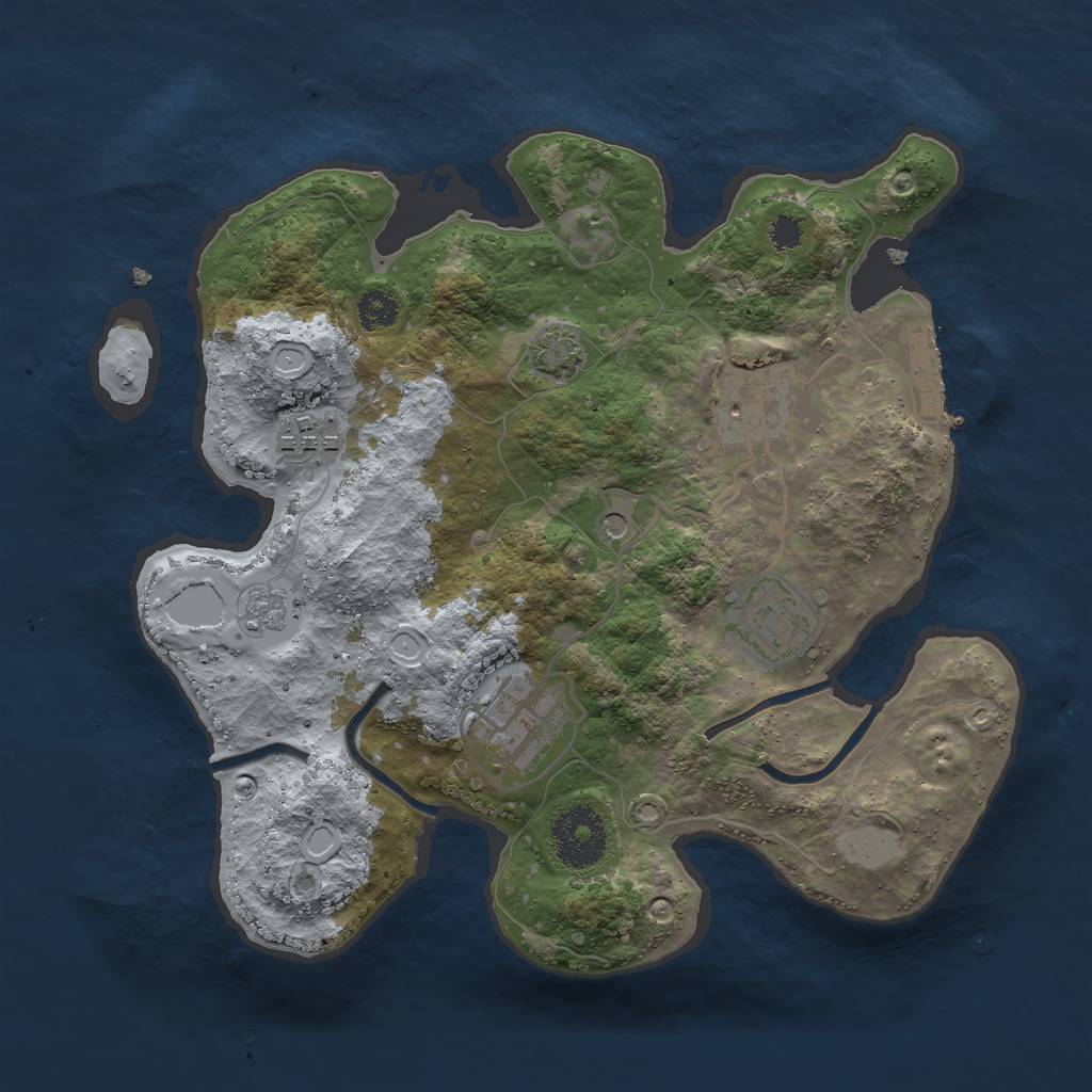 Rust Map: Procedural Map, Size: 2800, Seed: 465493106, 11 Monuments