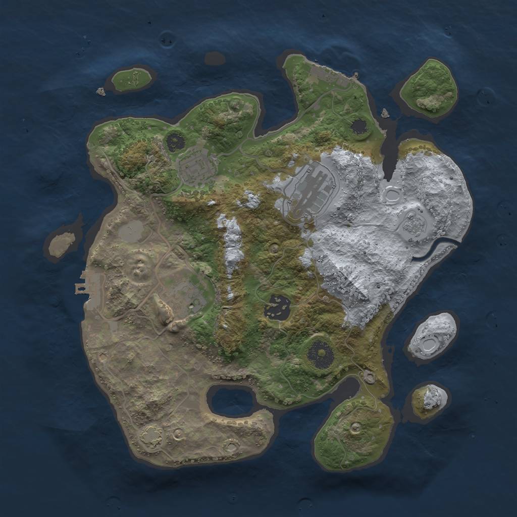 Rust Map: Procedural Map, Size: 2900, Seed: 9486350, 11 Monuments