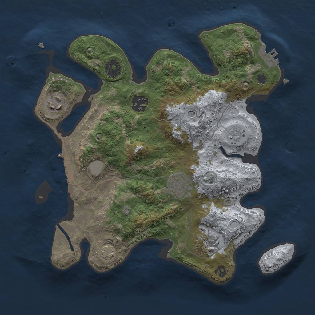 Rust Map: Procedural Map, Size: 2800, Seed: 1457322414, 12 Monuments