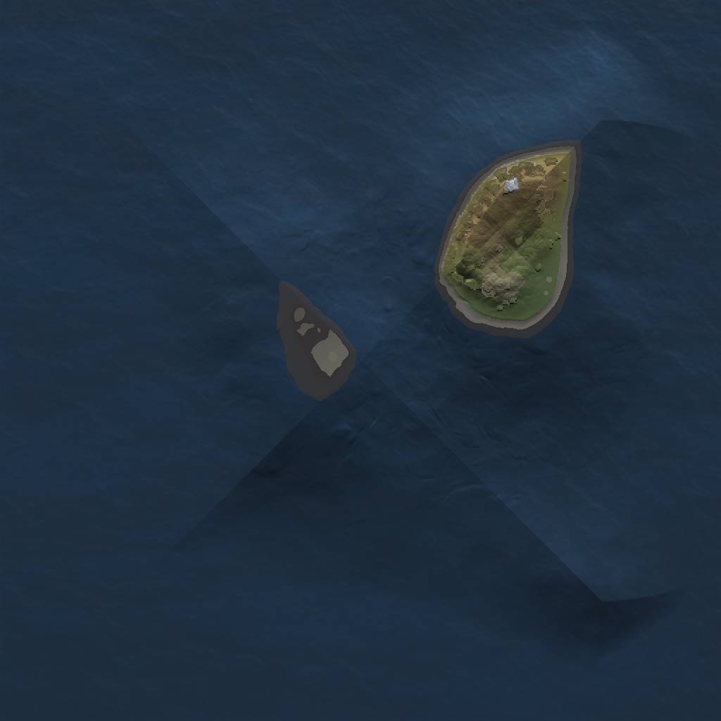 Rust Map: Procedural Map, Size: 1100, Seed: 145915, 3 Monuments