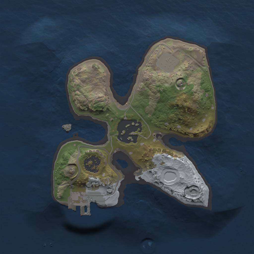 Rust Map: Procedural Map, Size: 1500, Seed: 473410062, 5 Monuments