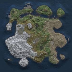 Thumbnail Rust Map: Procedural Map, Size: 3000, Seed: 1897512505, 11 Monuments