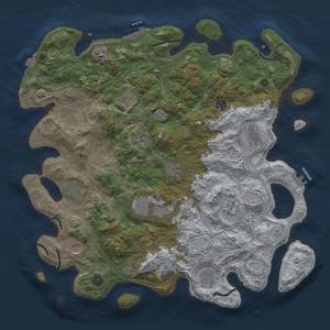 Thumbnail Rust Map: Procedural Map, Size: 4500, Seed: 425697744, 19 Monuments