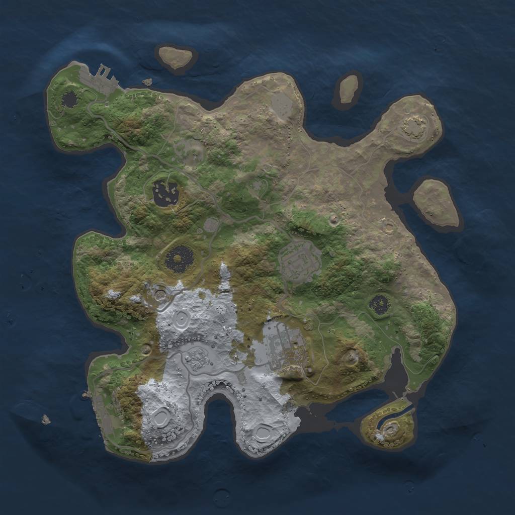 Rust Map: Procedural Map, Size: 2800, Seed: 197120671, 11 Monuments