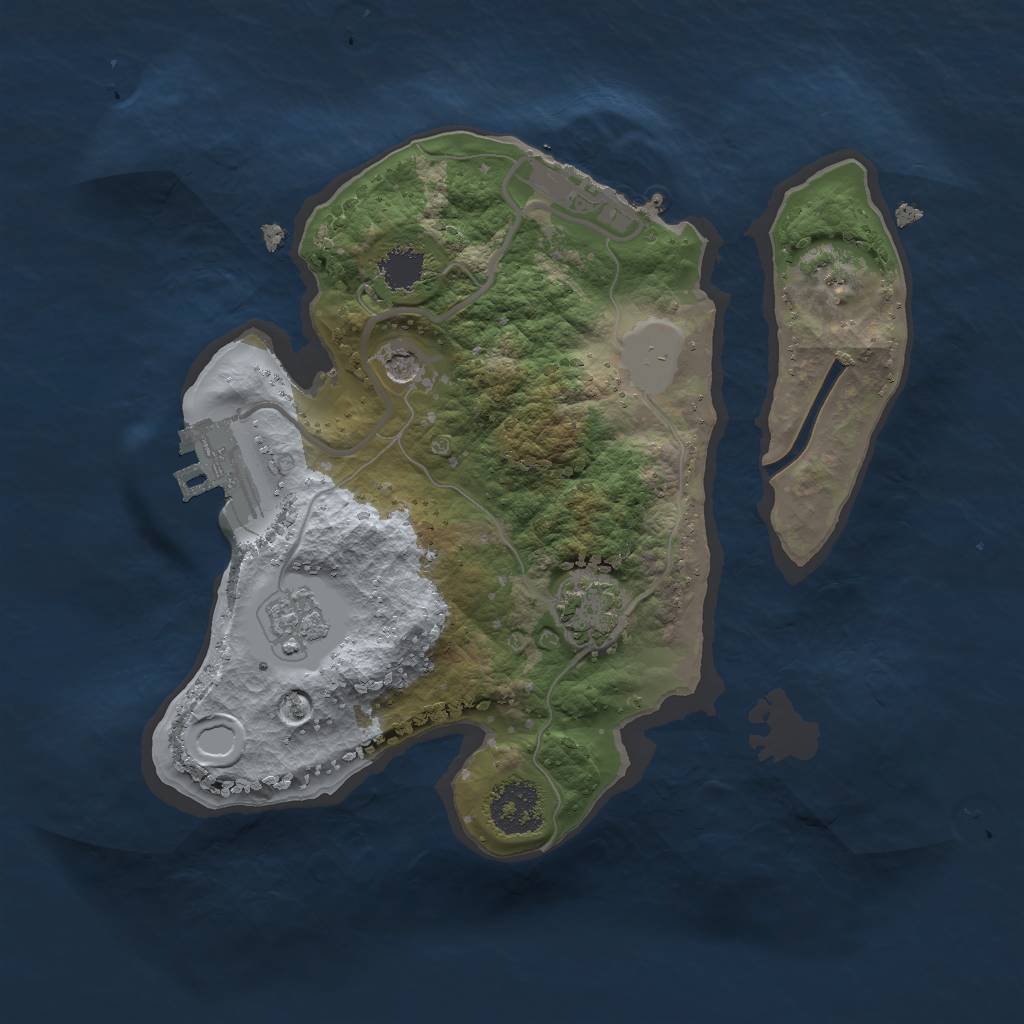 Rust Map: Procedural Map, Size: 2000, Seed: 531231, 8 Monuments