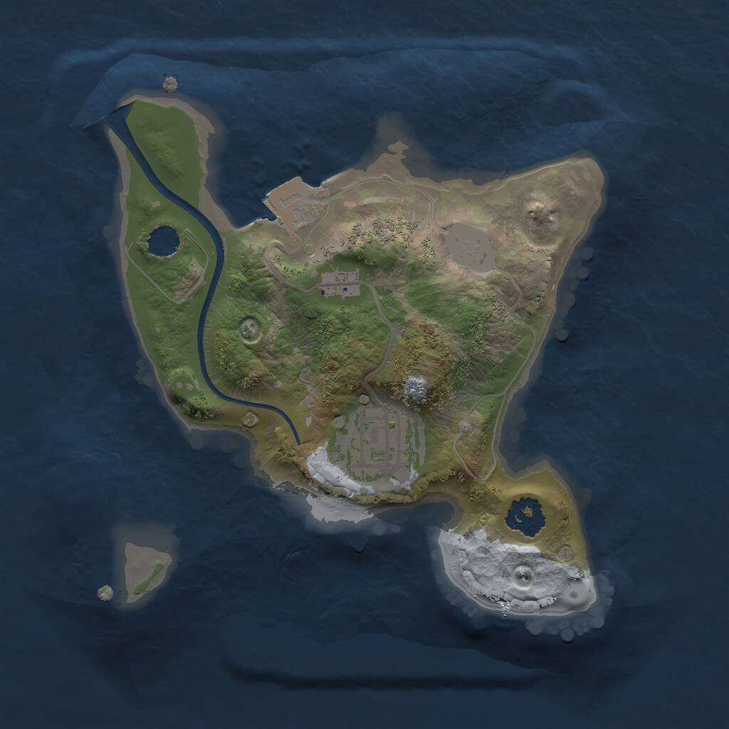Rust Map: Procedural Map, Size: 1900, Seed: 841125431, 2 Monuments