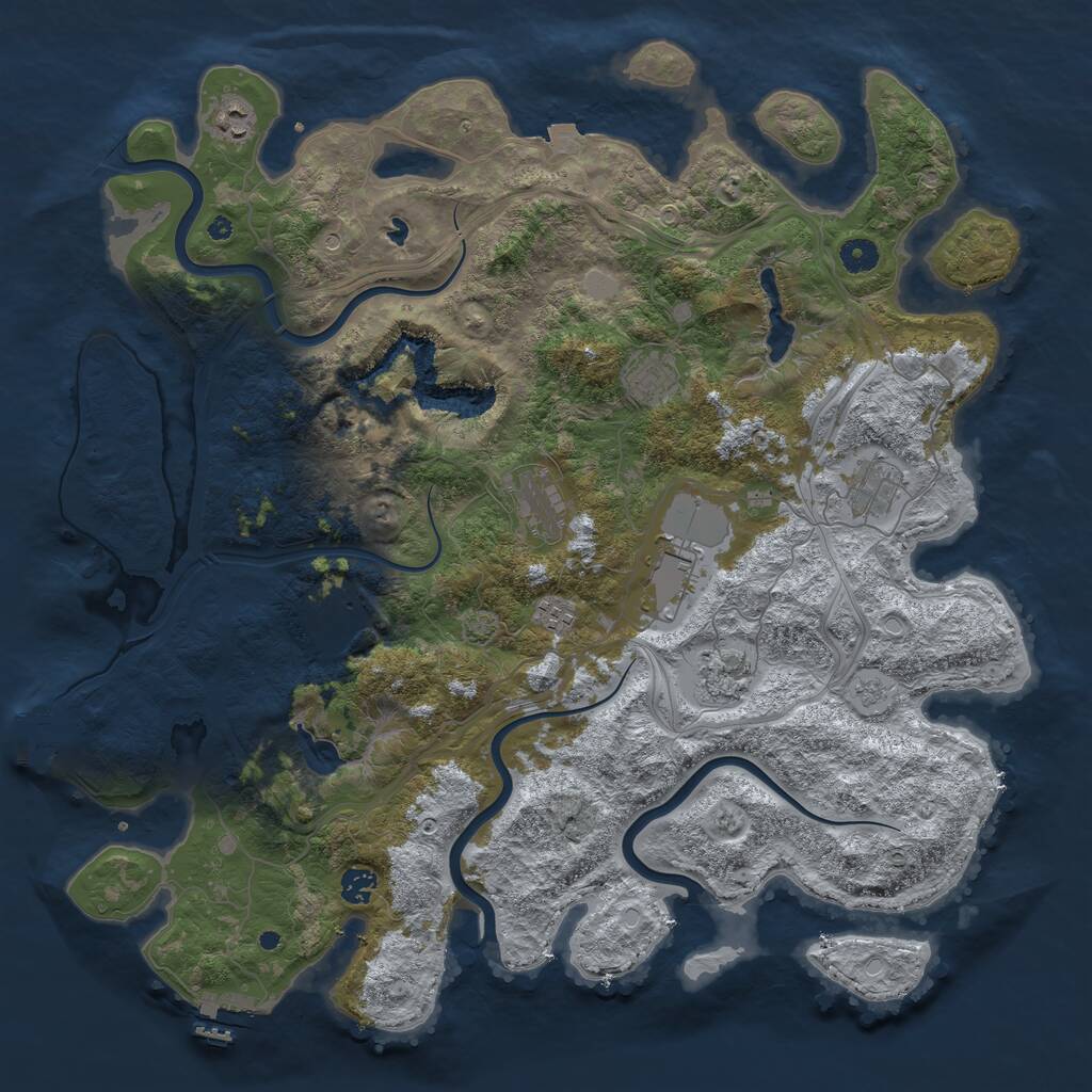 Rust Map: Procedural Map, Size: 4500, Seed: 1589095622, 15 Monuments