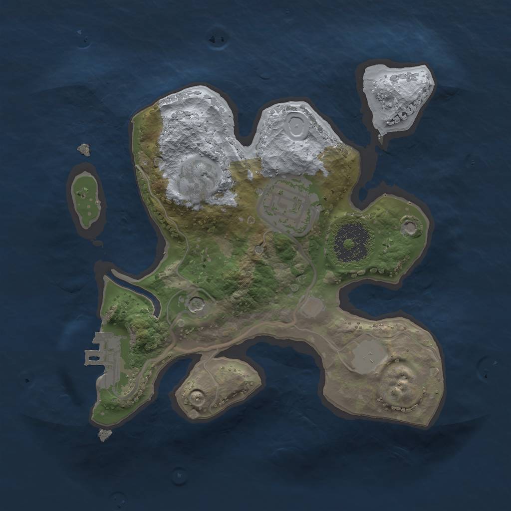 Rust Map: Procedural Map, Size: 2000, Seed: 1773860232, 6 Monuments