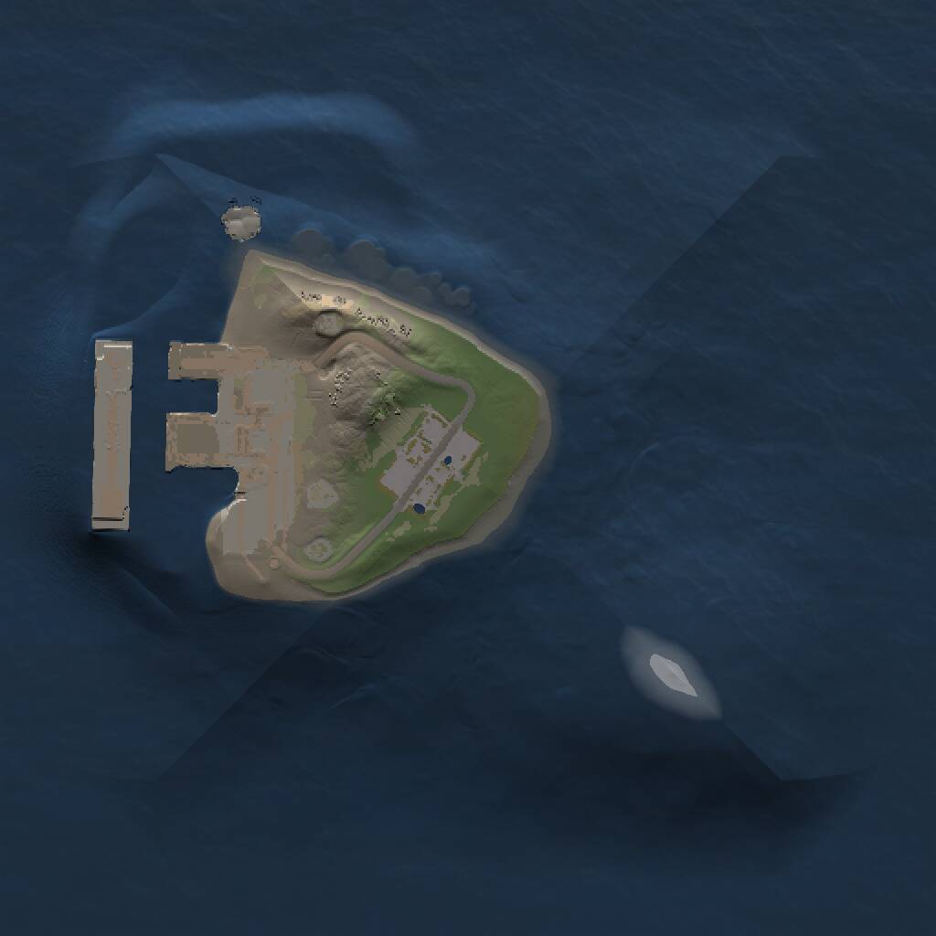 Rust Map: Procedural Map, Size: 1000, Seed: 1414, 2 Monuments