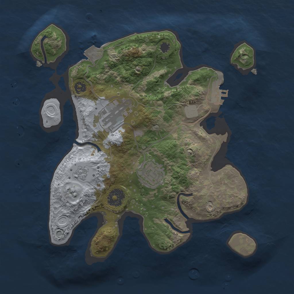 Rust Map: Procedural Map, Size: 2500, Seed: 31, 7 Monuments